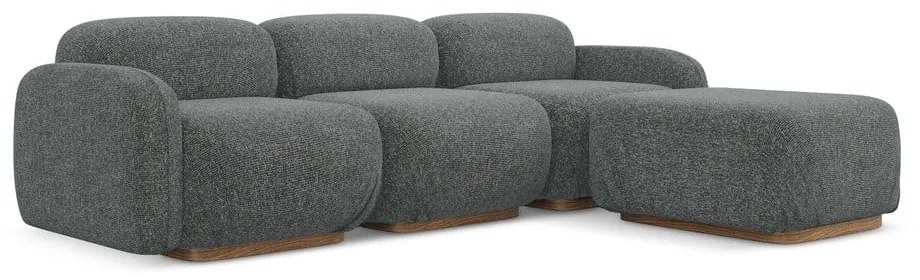 Sivá modulárna rohová pohovka (variabilná) Ailani – Makamii