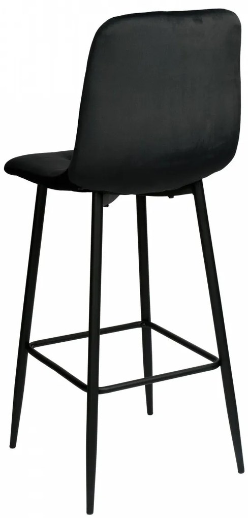 Čierna barová stolička Hamilton Velvet