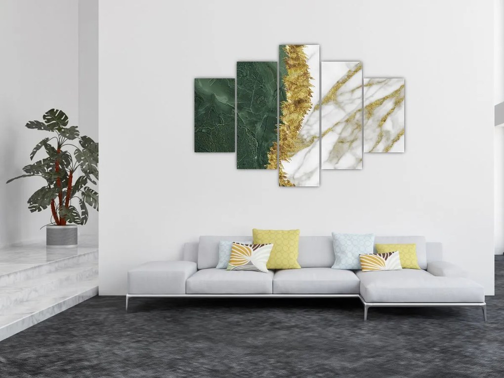 Obraz - Zelený mramor N⁰1 (150x105 cm)