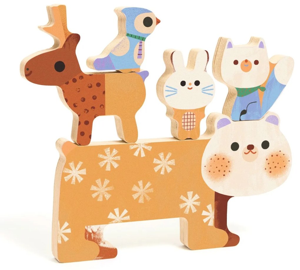 Na návšteve v lese u zvieratiek - vkladačka + pyramída