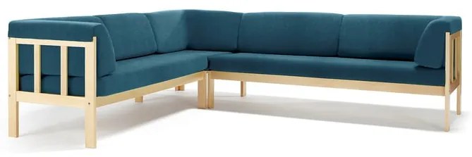 Rohová pohovka 3x3 KIM, látka Medley, ocean blue