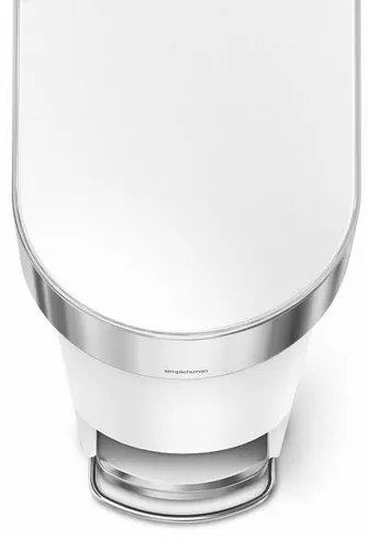 Simplehuman Úzky pedálový odpadkový kôš 40 l, biela