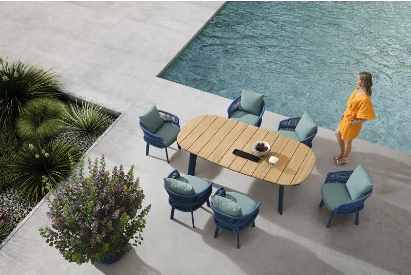 AiO 6-miestna jedálenská súprava modrá