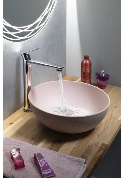 Sapho - Umývadlo na dosku FORMIGO Ø 39 cm betón/ružová