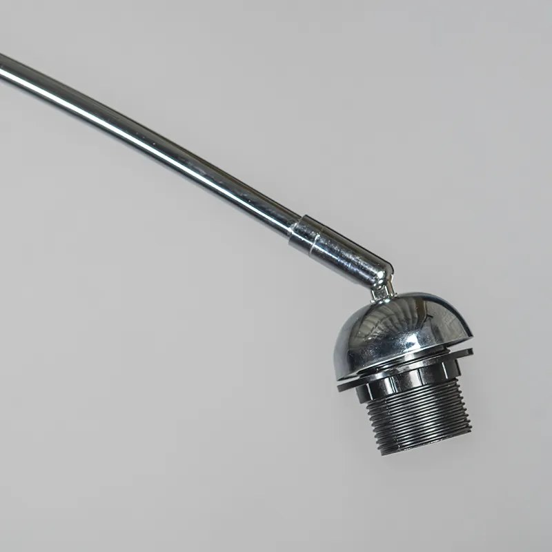 Moderná oblúková lampa chrómová nastaviteľná bez tienidla