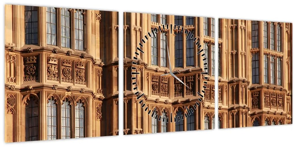 Obraz - Detail budovy (s hodinami) (90x30 cm)