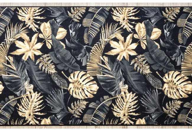 Protišmykový behúň MONSTERA Listy zlatý - Výpredaj