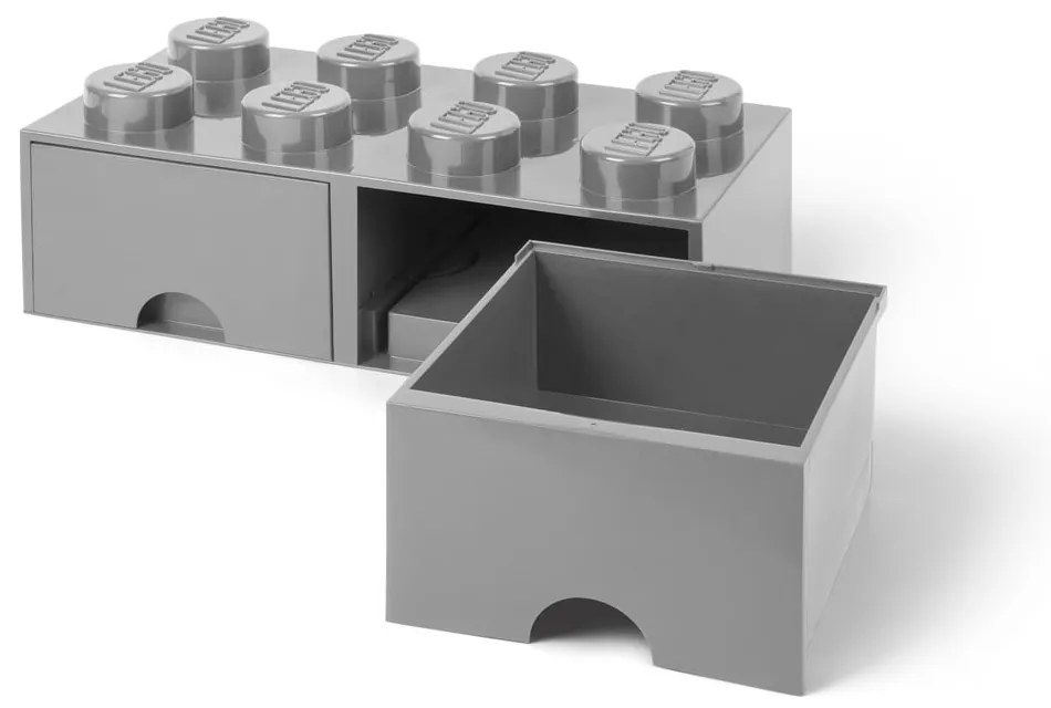 Sivý úložný box s dvoma zásuvkami LEGO®