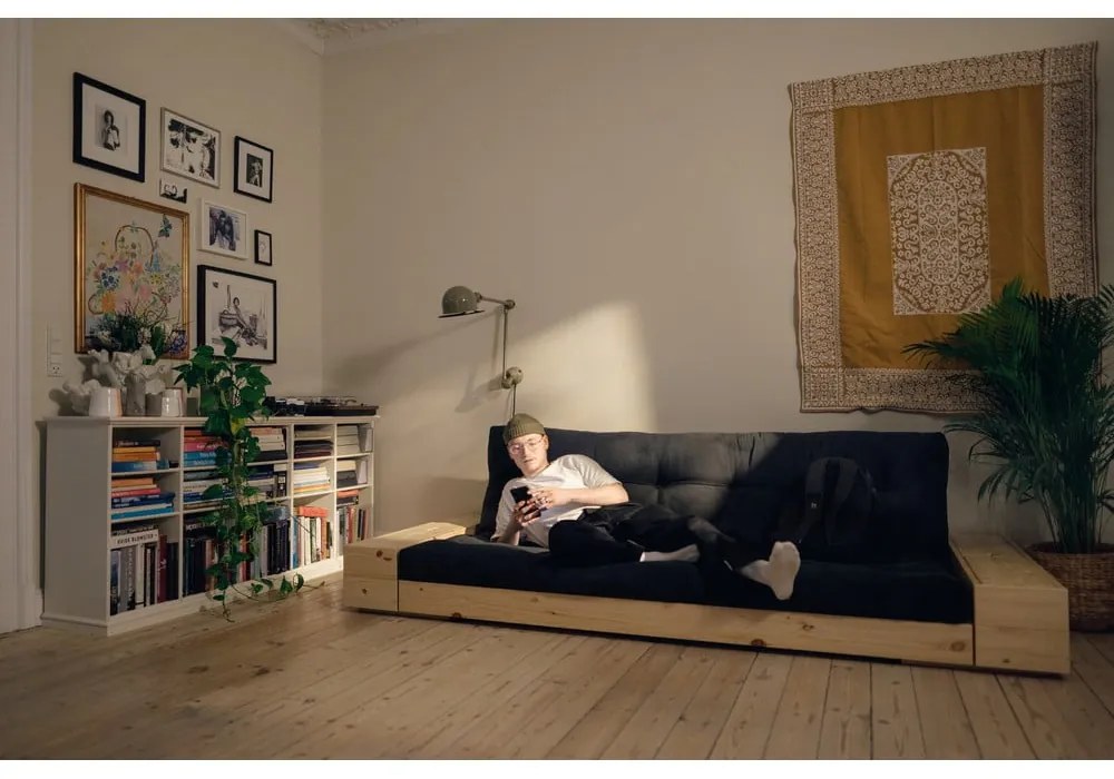 Tmavohnedá rozkladacia pohovka 244 cm Base – Karup Design