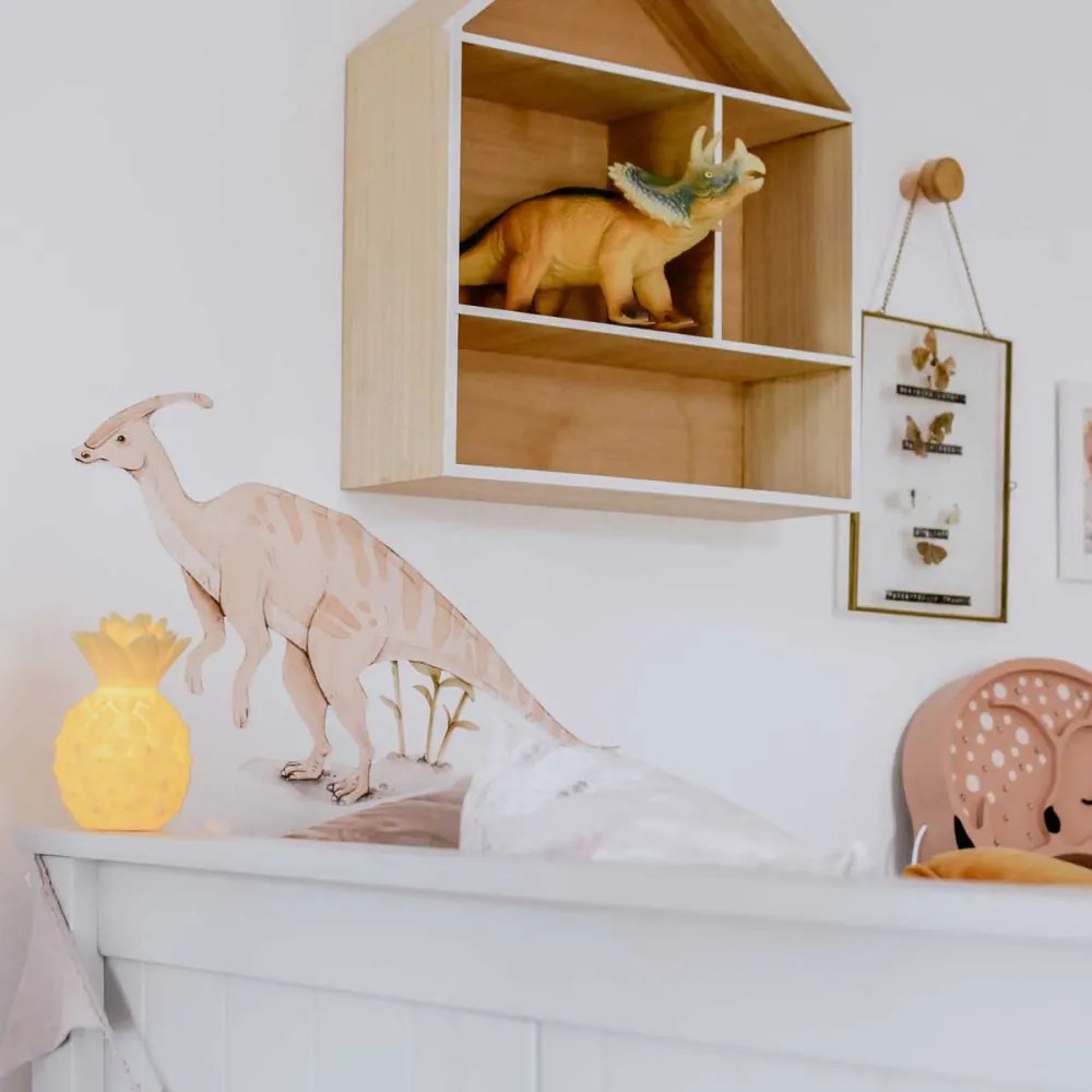 Samolepka do detskej izby šťastná ríša divov dino L