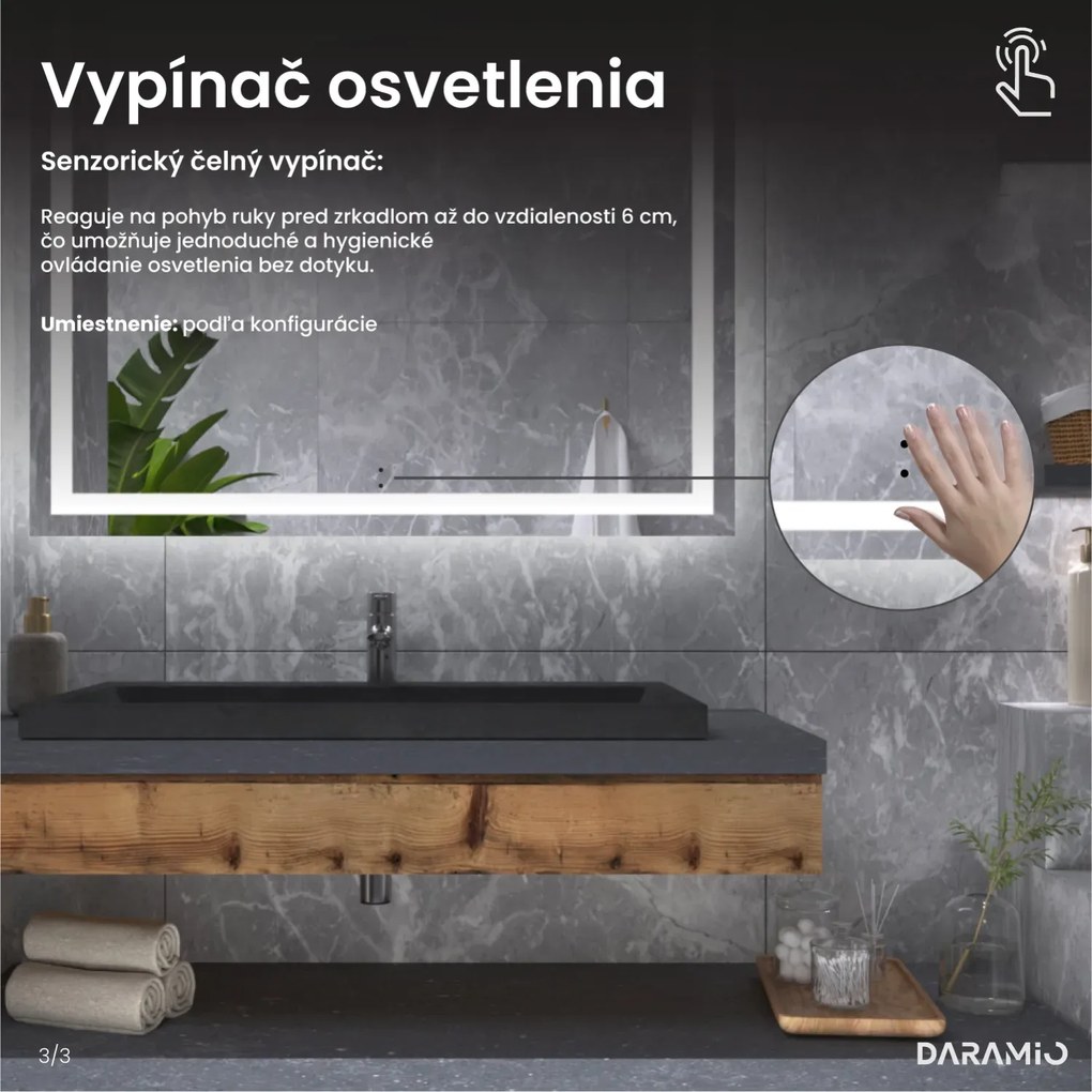 Zrkadlo s LED osvetlením F2