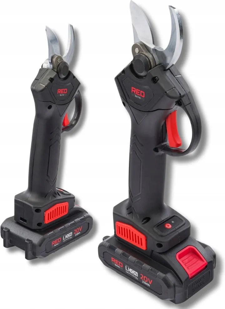 záhradné akumulátorové nožnice na rezanie konárov 2 x Akumulátor