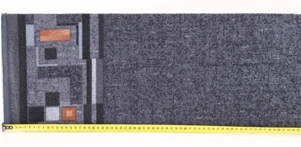 Protišmykový behúň na mieru Bombay 97, šíre 80 cm, šedá, chodba / predsieň, Associated Weavers