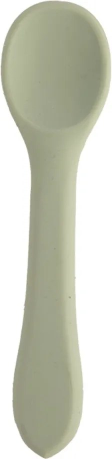 Šalviová zelená detská lyžička zo silikónu – Orion