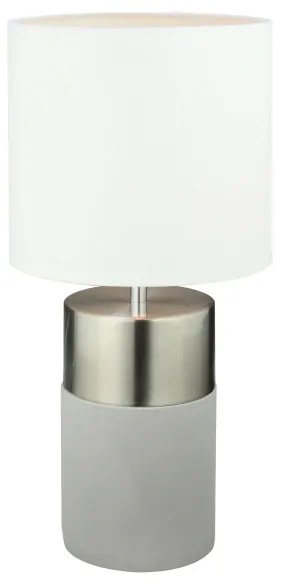 Stolná lampa, svetlosivá/biela, QENNY TYP 19 LT8371