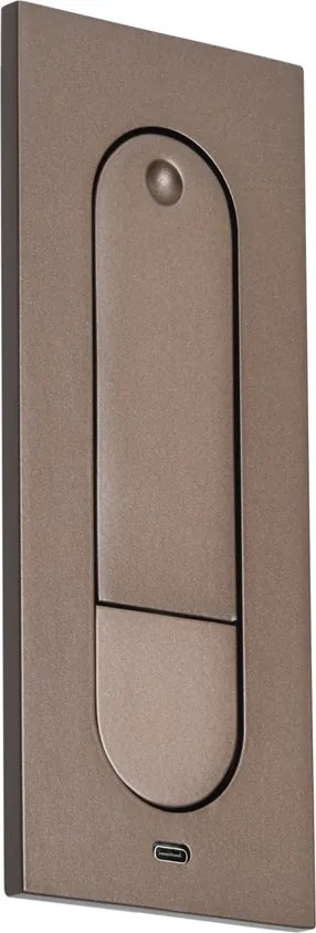 Sada 2 moderných nástenných svietidiel tmavý bronz vrátane LED a portu USB-C - Hilton