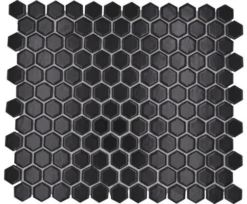 Keramická mozaika HX 065 čierna, matná 26 x 30 cm