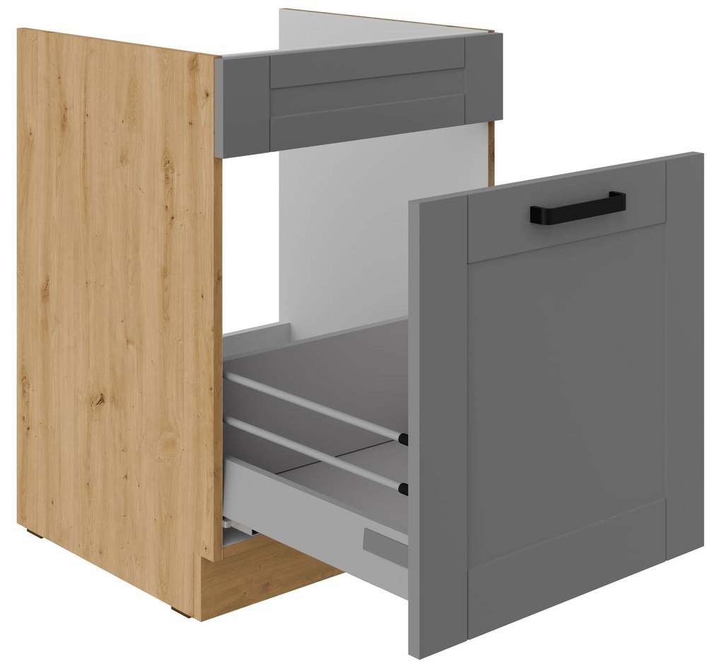 Dolná kuchynská skrinka Lucid 60 ZL 1S BB (korpus: dub artisan + front: mdf dustgrey). Akcia -6%. Vlastná spoľahlivá doprava až k Vám domov. 1134745