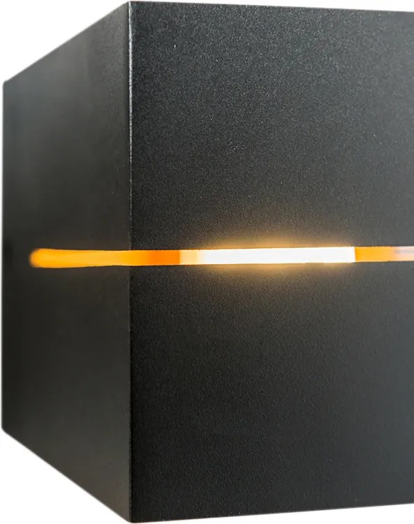 Sada 4 inteligentných nástenných svietidiel čierna so zlatou 9,7 cm Vrátane WiFi G9 - Transfer Groove