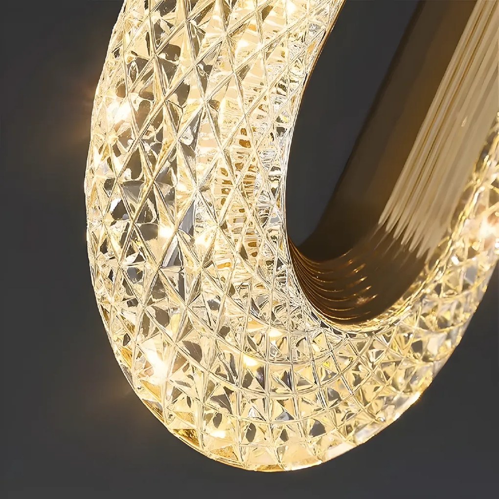 Toolight Toolight, ZÁVESNÉ STROPNÉ LED SVIETIDLO G173-3CP, zlatá lesklá, OSW-07817