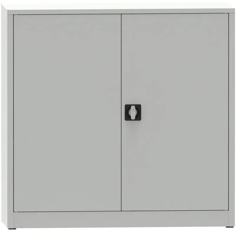 Dielenská policová skriňa na náradie KOVONA JUMBO, 2 police, zváraná, 1150 x 1200 x 500 mm, sivá / modrá