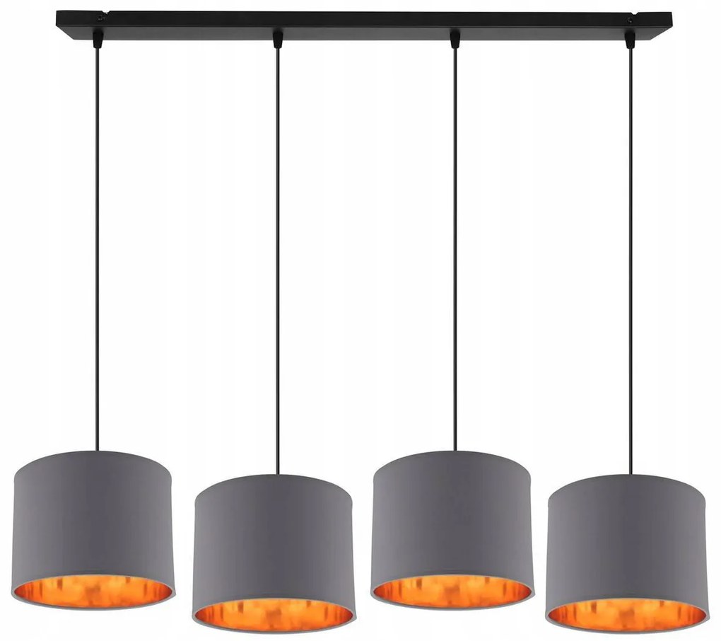 Závesné svietidlo Shade, 4x textilné tienidlo (mix 6 farieb), g