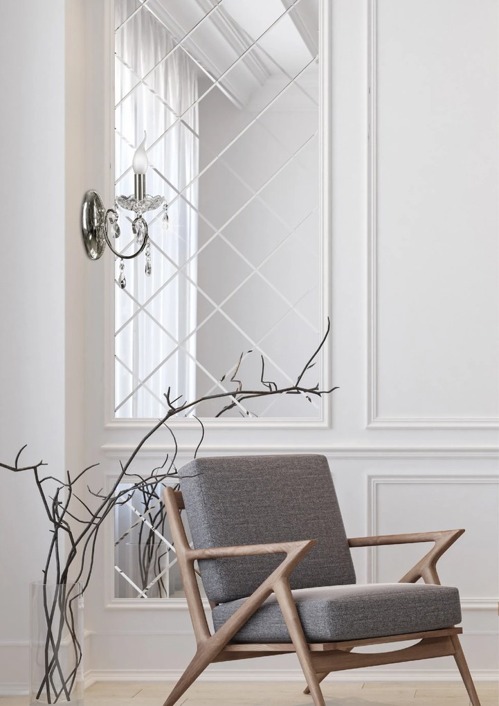 Candellux AURORA Nástenné svietidlo 1*40W E14 Chrome 21-96121