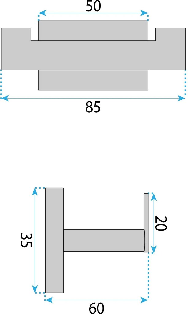 Rea Oste, 2-háčik na uterák, chrómová, REA-88026