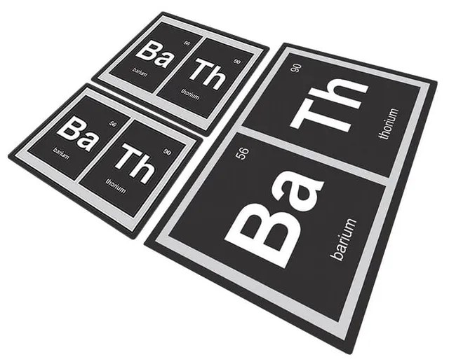 Čierne kúpeľňové predložky v súprave 3 ks 60x100 cm Barium – Foutastic