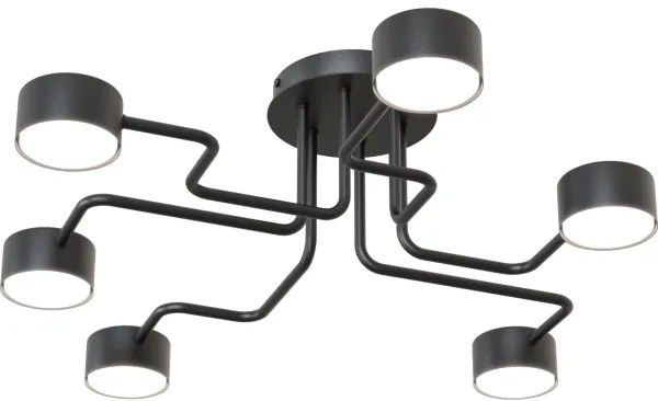 Luster na tyči KURAGE 6xGX53/12W/230V čierna