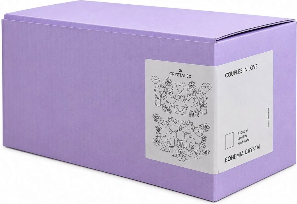 Crystalex Couples in Love 280ml 2 ks