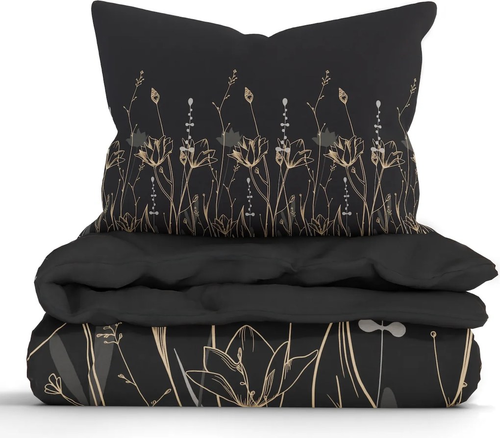 Bavlnené obliečky Renforcé - Aneta čierna