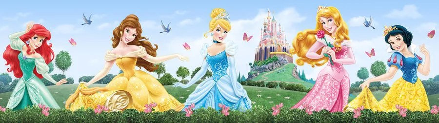 AG Design Disney Princess - samolepiaci bordura