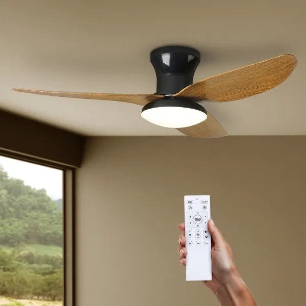 Brilagi-LED stmievateľný stropný ventilátor LED/30W/230V 3000-6500K čierna/hnedá