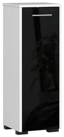 Kúpeľňová skrinka FIN S30 - biela / čierna lesk