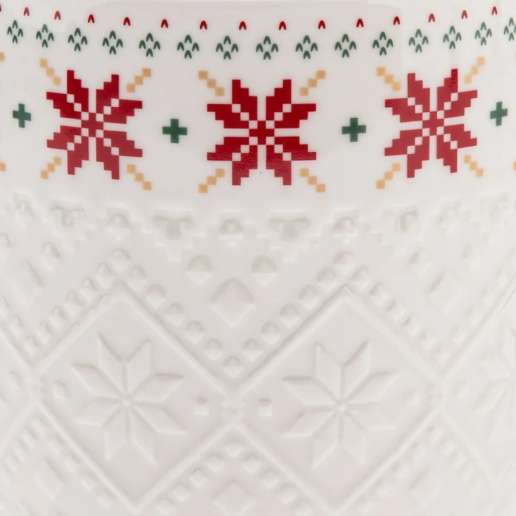 Porcelánový hrnček Pletený kvet 630 ml