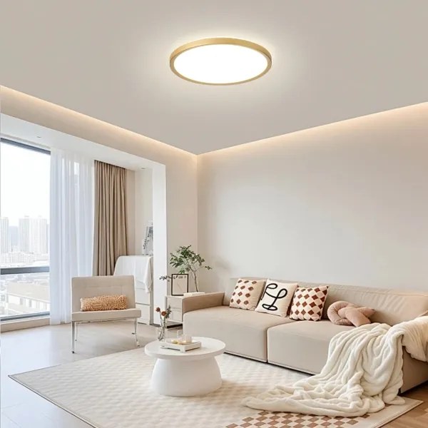 Brilagi - LED kúpeľňové svietidlo ULTRA SLIM LED/24W/230V, priemer 42 cm, zlaté, IP54