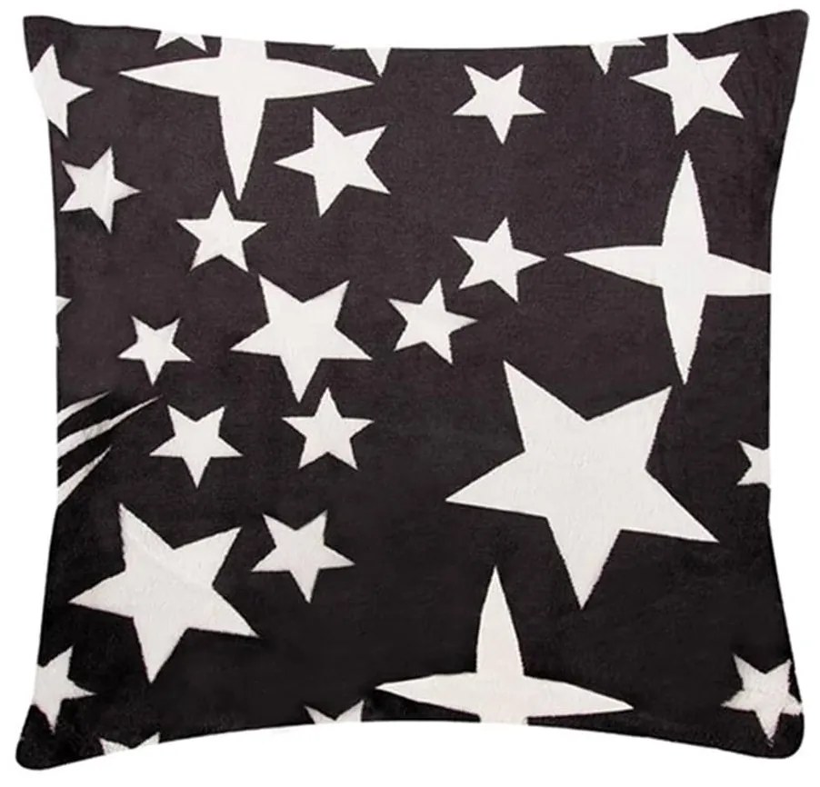 XPOSE® Mikroplyšová obliečka na vankúš SAMIRA - čierna 40x40 cm