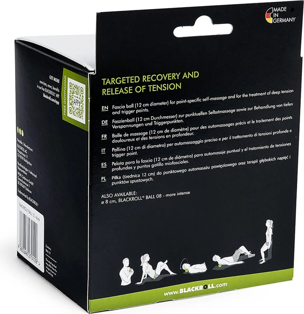 Blackroll | Loptička masážna Blackroll ball 12 cm čierna | 15108186