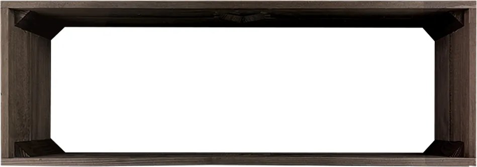 AMADEA Drevený obal na kvetináč so srdcom - tmavý, 62x21,5x17cm Český výrobok