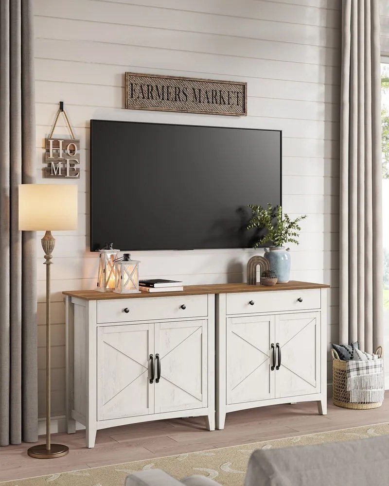 Kuchynská skrinka VASAGLE so zásuvkami a dvierkami BBK341W01