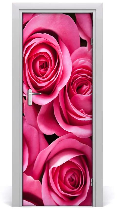 Samolepiace fototapety na dvere ružová ruža 75x205cm