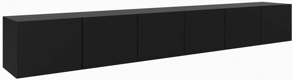 LIO závesný TV stolík 300 cm - čierny mat
