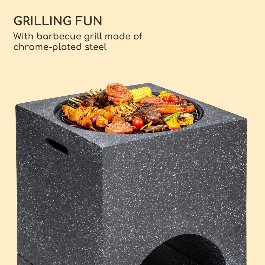 Blumfeldt Monolith, ohnisko s grilom, MgO a oceľový plášť, lapač iskier