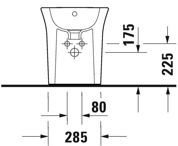 Duravit White Tulip - Stojací bidet 580x370 mm, biela 2293100000