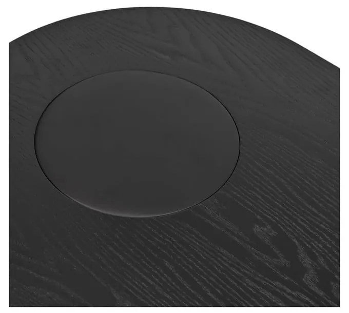 Čierny konferenčný stolík v dekore jaseňa 120x50 cm Nori - Teulat