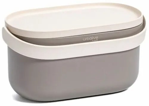 Plastia Nádoba na bioodpad s rámčekom a sáčkami, taupe, 3,1 l
