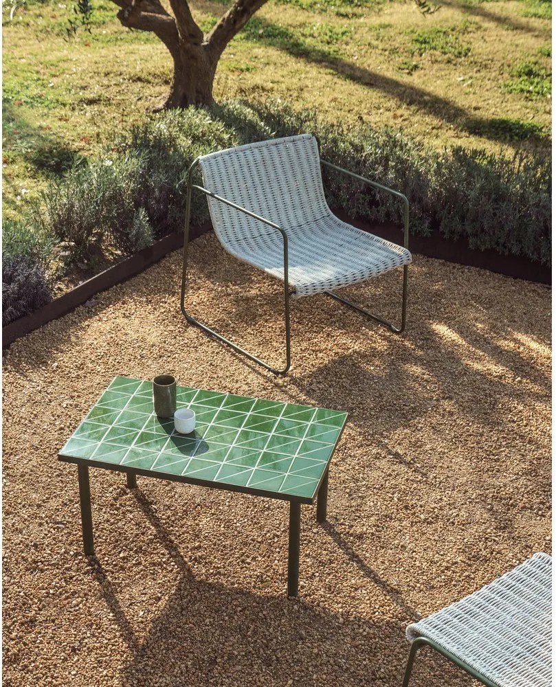 Záhradný stolík s keramickou doskou 51x81 cm Maurina – Kave Home