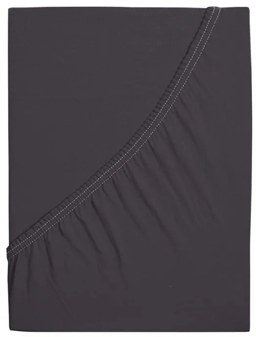 Jersey plachta z mako bavlny LUXORA 90x200 cm tmavosivá