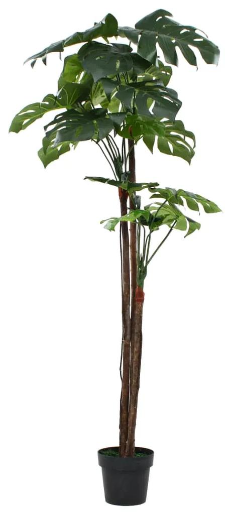 vidaXL Umelá rastlina, monstera s kvetináčom 170 cm, zelená